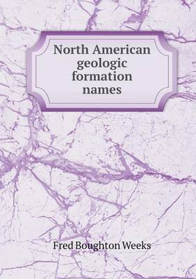 Book cover for North American geologic formation names