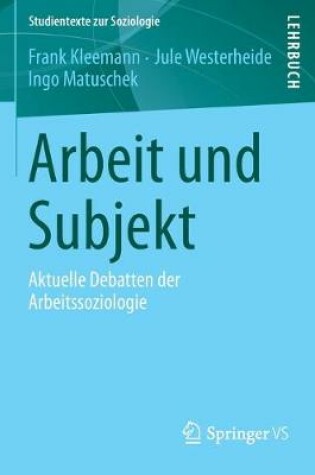 Cover of Arbeit und Subjekt