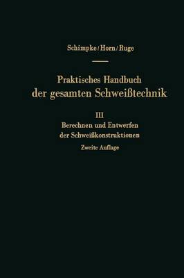 Book cover for Berechnen und Entwerfen der Schweißkonstruktionen