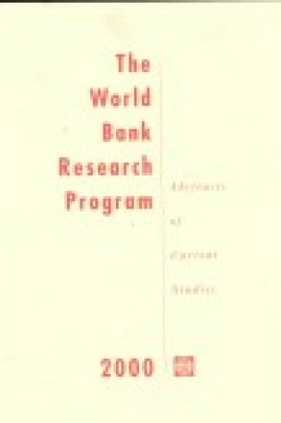 Cover of The World Bank Research Program