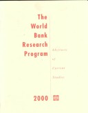 Book cover for The World Bank Research Program