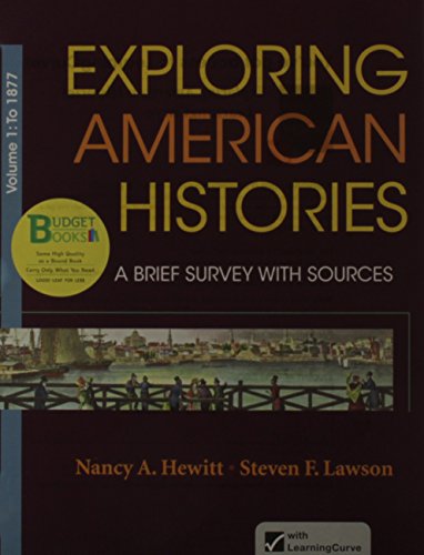 Book cover for Loose-Leaf Version for Exploring American Histories, Volume 1