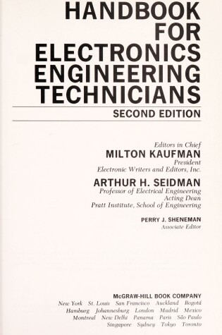 Cover of Handbook for Electronics Engineering Technicians