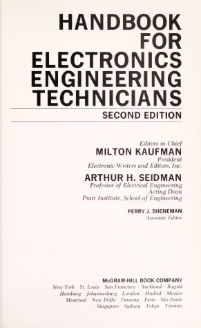 Book cover for Handbook for Electronics Engineering Technicians