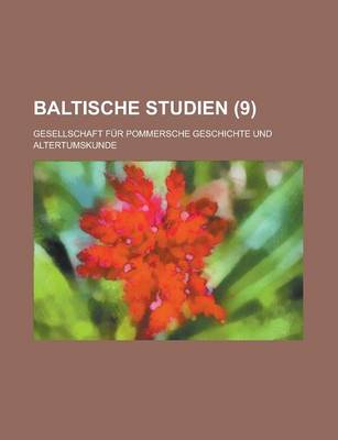 Book cover for Baltische Studien (9)