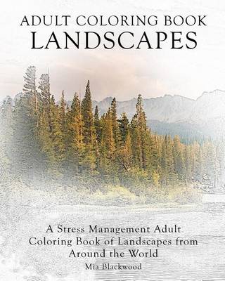 Book cover for Adult Coloring Book Landscapes