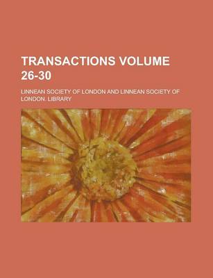 Book cover for Transactions Volume 26-30