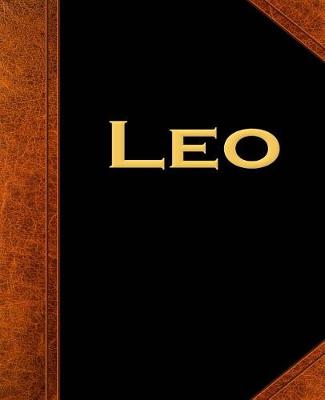 Cover of Leo Zodiac Horoscope Vintage School Composition Book 130 Pages