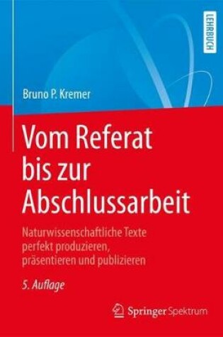 Cover of Vom Referat Bis Zur Abschlussarbeit