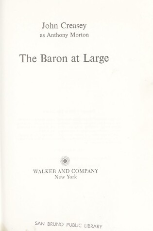 Cover of The Baron at Large