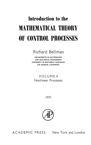 Book cover for Introduction to the Mathematical Theory of Control Processes