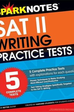 Cover of 5 Practice Tests for the SAT II Writing (Sparknotes Test Prep)
