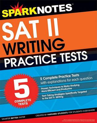 Cover of 5 Practice Tests for the SAT II Writing (Sparknotes Test Prep)