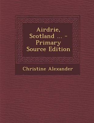 Book cover for Airdrie, Scotland ...