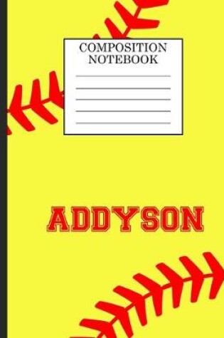 Cover of Addyson Composition Notebook