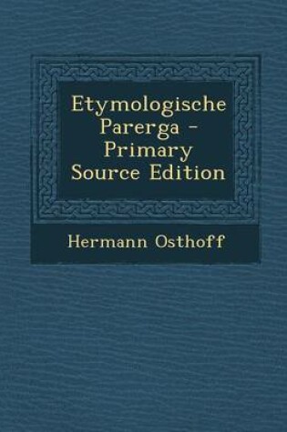 Cover of Etymologische Parerga