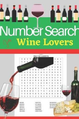 Cover of Number Search Puzzles Book For Wine Lovers