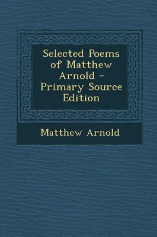 Cover of Selected Poems of Matthew Arnold