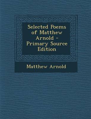 Book cover for Selected Poems of Matthew Arnold