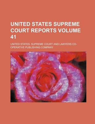 Book cover for United States Supreme Court Reports Volume 41