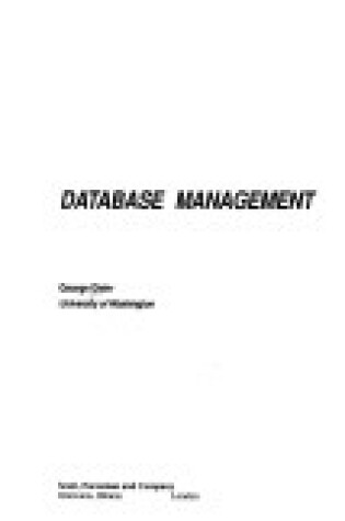 Cover of Data Base Management