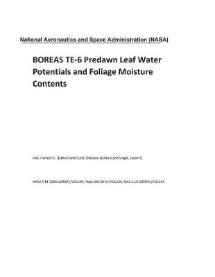 Book cover for Boreas Te-6 Predawn Leaf Water Potentials and Foliage Moisture Contents