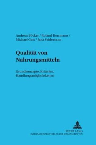 Cover of Qualitaet Von Nahrungsmitteln