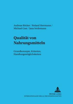 Cover of Qualitaet Von Nahrungsmitteln