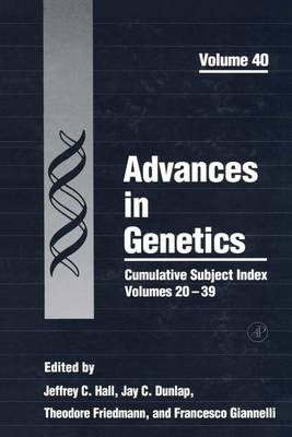 Cover of Cumulative Subject Index, Volumes 20-39