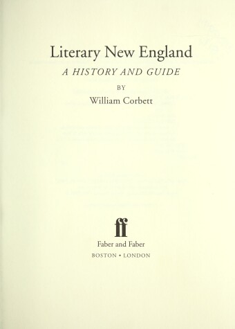 Book cover for Literary New England