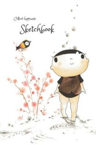 Cover of Collect happiness sketchbook (Hand drawn illustration cover vol .15 )(8.5*11) (100 pages) for Drawing, Writing, Painting, Sketching or Doodling