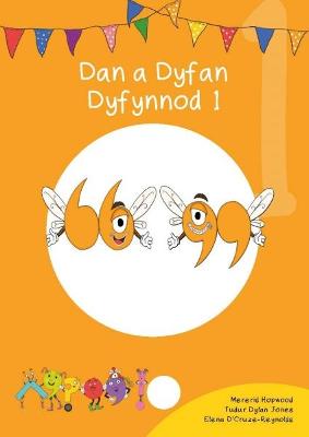 Book cover for Cyfres Cymeriadau Difyr: Glud y Geiriau - Dan a Dyfan Dyfynnod 1