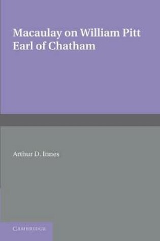 Cover of William Pitt Earl of Chatham