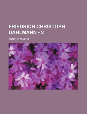 Book cover for Friedrich Christoph Dahlmann (2)