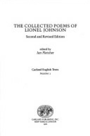 Cover of Collected Poems L Johnson