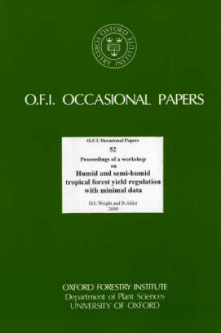 Cover of Humid and Semi-humid Tropical Forest Yield Regulation with Minimal Data