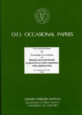 Cover of Humid and Semi-humid Tropical Forest Yield Regulation with Minimal Data