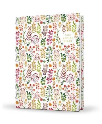 Book cover for 2018 Recipe Diary Herbs Design