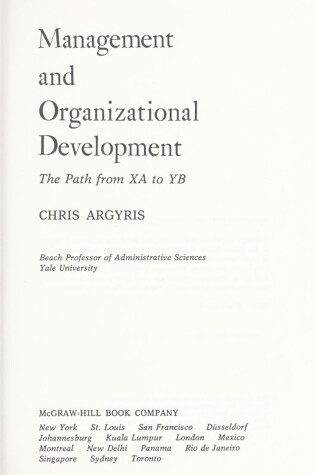 Cover of Management and Organizational Development