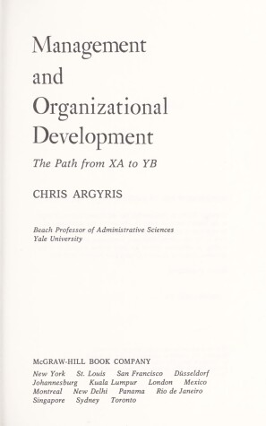 Book cover for Management and Organizational Development