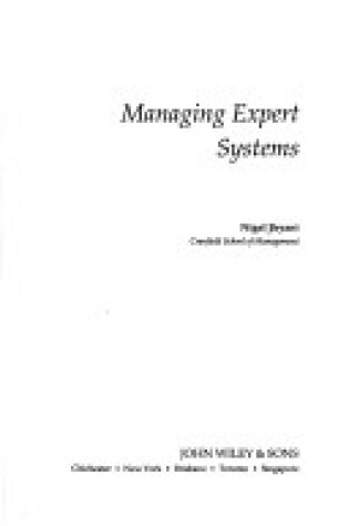 Cover of Managing Expert Systems