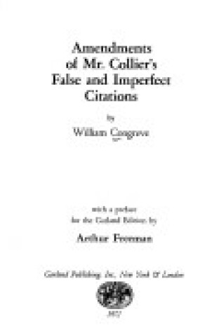 Cover of Amdmts Colliers False