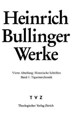 Book cover for Bullinger, Heinrich