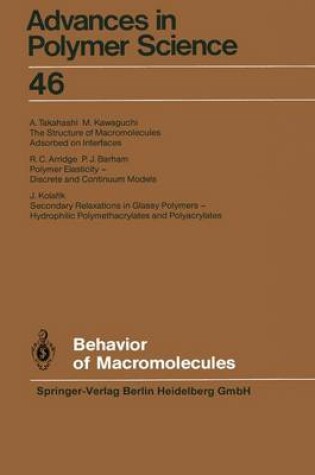 Cover of Behavior of Macromolecules