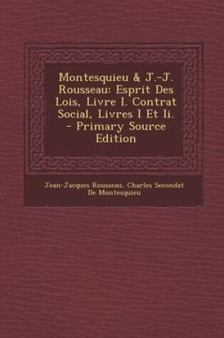 Cover of Montesquieu & J.-J. Rousseau