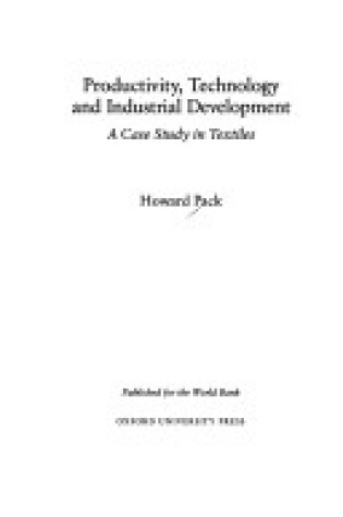 Cover of Productivity, Technology and Industrial Development