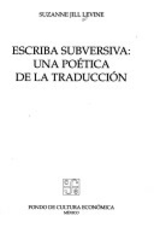 Cover of Escriba Subversiva