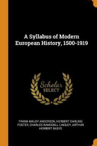 Cover of A Syllabus of Modern European History, 1500-1919