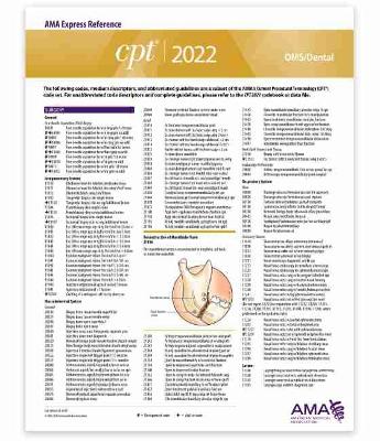 Cover of CPT Express Reference Coding Card 2022: OMS/Dental