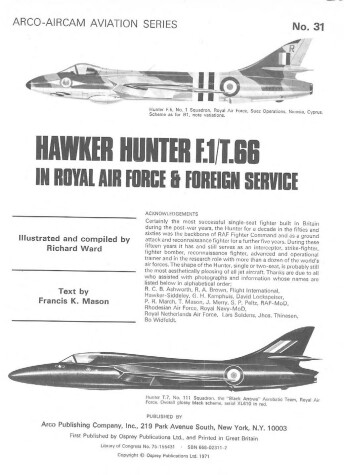 Book cover for Hawker Hunter F.I./T.66 in Royal Air Force and Foreign Service